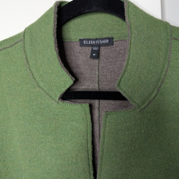 Eileen Fisher Green Women's Jacket Sz M - Picture 4 of 6